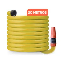 Mangueira 20M com Esguicho Alta Pressão Quintal Jardim com Várias Cores Móveis Bonatto