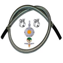 Mangueira Aço 3 Metros Registro 2kg C/ Visor Chamas Forte Botijão Mangueira Aço 3 Metros Registro 2kg C/ Visor Chamas Forte Botijão