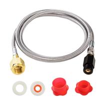 Mangueira adaptadora de tanque de CO2 para máquina de refrigerante com mangueira de aço inoxidável Mangueira adaptadora de tanque de CO2 para máquina de refrigerante com mangueira de aço inoxidável