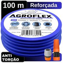 Mangueira Agroflex 100 Metros + Conjunto Tramontina
