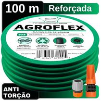 Mangueira Agroflex 100 Metros E Kit Esg. + Engate Tramontina