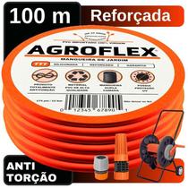 Mangueira Agroflex 100Mts + Enrolador Tramontina