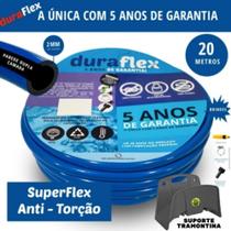 Mangueira anti-torção Azul 20 Metros + Suporte Tramontina - Duraflex