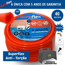 Mangueira anti-torção Laranja 40 Metros + Suporte Tramontina - Duraflex