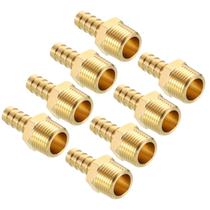 Mangueira Barb Fittings Kozelo Pacote de 8 farpas de mangueira 3/8 de latão para 3/8 NPT macho Mangueira Barb Fittings Kozelo Pacote de 8 farpas de mangueira 3/8 de latão para 3/8 NPT macho