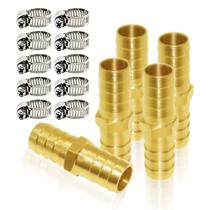 Mangueira Barb Hex Union Brass Fitting 5/8 ID (pacote com 5)