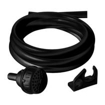 Mangueira Chuveiro 2,10m Preto com Chuveirinho e Suporte Parede - SINTEX Mangueira Chuveiro 2,10m Preto com Chuveirinho e Suporte Parede - SINTEX