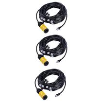 Mangueira Climatizadora Kit 3 uni Sistema Irrigacao Nevoa Quintal Grama 10M Jardim