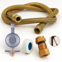 Mangueira Cobre 1metro+Regulador+Adaptado Cooktop 4 Boca Gás 503