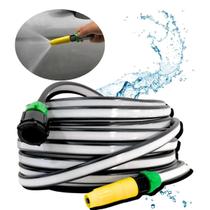 Mangueira Colorida Jardim 15 Metros Flexível Antitorção Flat Reforçada Resistente