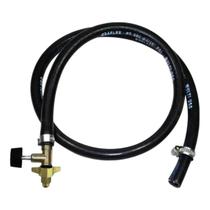 Mangueira Com Registro Alta Pressão Para Maçarico Botijão Borboleta Rosca P13 Zamac 1 Metro 500PSI