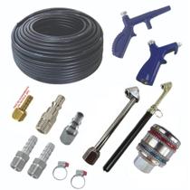 Mangueira Compressor Caminhoneiro 10 Metros Kit Calibrador