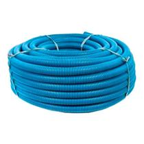 Mangueira Corrugada Azul 32mm 1 Polegada Rolo com 25 Metros Maesi