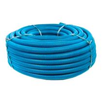 Mangueira Corrugada Azul 32mm 1 Polegada Rolo com 50 Metros Maesi