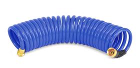 Mangueira de água HoseCoil Self Coiling 3/8 polegadas ID (azul de 25 pés)