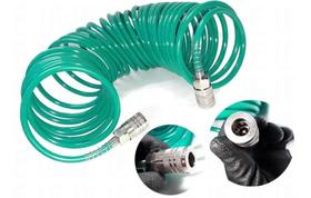 Mangueira De Ar Espiral C/ Engate Rápido 1/4 - 10 metros.