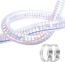 Mangueira de arame de aço Tubo de vácuo de PVC 1,5 cm x 4,4 cm 1 m Mangueira de arame de aço Tubo de vácuo de PVC 1,5 cm x 4,4 cm 1 m