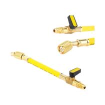 Mangueira De Carga De Refrigerante Para Ar Condicionado Automotivo De 1/4 Polegada Com Válvula De Mangueira De Carga De Refrigerante Para Ar Condicionado Automotivo De 1/4 Polegada Com Válvula De
