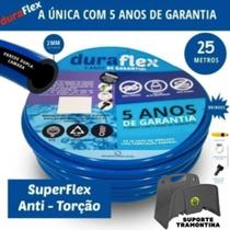 Mangueira de Casa Siliconada Azul 25Mts + Suporte DuraFlex