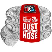 Mangueira de coleta de poeira de PVC Fulton 2,5 cm x 6 m resistente a perfurações