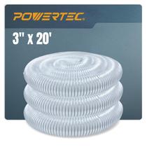 Mangueira de coleta de poeira POWERTEC 3 x 6 m 7,6 cm PVC para serra de mesa