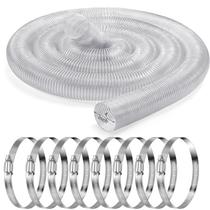 Mangueira de coleta de poeira Yaocom 4 em 9 m PVC com aço inoxidável
