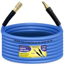 Mangueira de compressor de ar Whispering Wonder 3/8 pol x 50 pés 300 PSI Mangueira de compressor de ar Whispering Wonder 3/8 pol x 50 pés 300 PSI