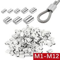 Mangueira De Crimpagem De Cabo De Duplo Furo M1 a M12, 100 Peças, Ferrules De Alumínio, Acessórios