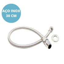Mangueira De Engate Flexivel Saída Água Trançado Inox 30Cm Mangueira De Engate Flexivel Saída Água Trançado Inox 30Cm