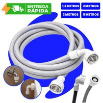 Mangueira de Entrada Máquina Lavar Reforçada 1.20M 2M 3M Agua Lavadora Cinza Universal Compatível Mangueira de Entrada Máquina Lavar Reforçada 1.20M 2M 3M Agua Lavadora Cinza Universal Compatível