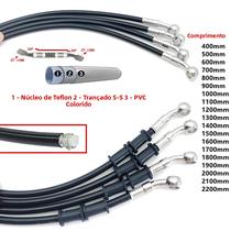 Mangueira De Freio Hidráulica Preta 28 Graus 400-2200mm Cabo Trançado DOT Para Kawasaki Yamaha Honda
