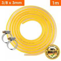 Mangueira de Gás Cozinha Fogão Botijão GLP Trançada 3/8 x 2,7 mm + 2 Abraçadeiras 1/2/3/4/5 Metros Mangueira de Gás Cozinha Fogão Botijão GLP Trançada 3/8 x 2,7 mm + 2 Abraçadeiras 1/2/3/4/5 Metros