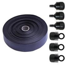 Mangueira De Irrigação Micro perfurada Santeno 100m Diâmetro 1" + 3 União + 3 Fim de Linha Mangueira De Irrigação Micro perfurada Santeno 100m Diâmetro 1" + 3 União + 3 Fim de Linha