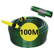 Mangueira de jardim 100 metros reforçada pvc trançada 7/16