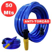 Mangueira De Jardim 50 Metros ANTI TORÇÃO CHATA Resistente Flexível Reforçada Para Quintal Casa