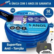 Mangueira De Jardim 50m Com Esguicho DuraFlex c/ Suporte