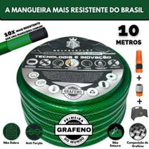 Mangueira de Jardim Anti-Torção 10 Mt + Suporte - GrafenoFlex Verde