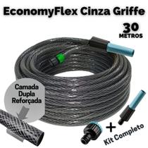 Mangueira De Jardim Anti-torção EconomyFlex Cinza Griffe 30 Mts Duraflex