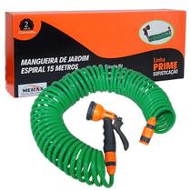 Mangueira De Jardim Espiral 15 Metros C/ Hidropistola 8 Funções - Merax