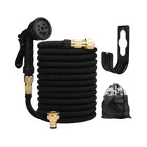 Mangueira De Jardim Expansível De Alta Pressão Com Conector Duplo De Metal E Carretel De PVC Para