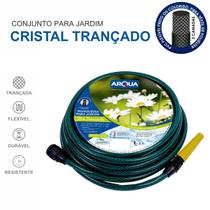 Mangueira de Jardim Flex Verde 20m em PVC com 3 Camadas Resistentes Trançada