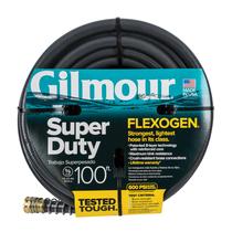 Mangueira de jardim Gilmour Flexogen 5/8 polegadas x 100 pés Heavy Duty Black