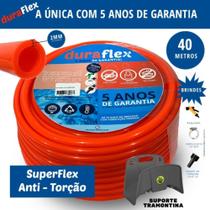 Mangueira de jardim Laranja 40Mts + Suporte Tramontina - Duraflex