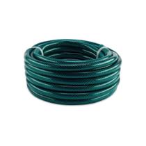 Mangueira de Jardim Trançada 3/8" 1,5mm 60 PSI 20m Verde com Engate e Esguicho rosqueado - Force Line