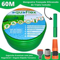 Mangueira de Jardim Trançada Antitorção AquaFlex 60M