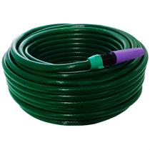 Mangueira de Jardim Verde Trançada com Esguicho e União Resistente 30m