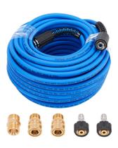 Mangueira de lavadora de alta pressão FIXFANS 1/4 polegada x 100 pés 3600 PSI