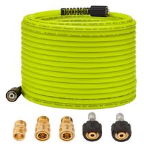 Mangueira de lavadora de alta pressão M MINGLE 15m x 6mm 3600PSI com conexão Mangueira de lavadora de alta pressão M MINGLE 15m x 6mm 3600PSI com conexão