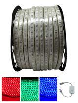Mangueira de led 5050 rgb 100m Achatada + 4 conectores -110v