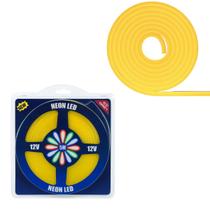 Mangueira de LED Neon 5M Flexível 12V Amarelo Sem Fonte Mangueira de LED Neon 5M Flexível 12V Amarelo Sem Fonte
